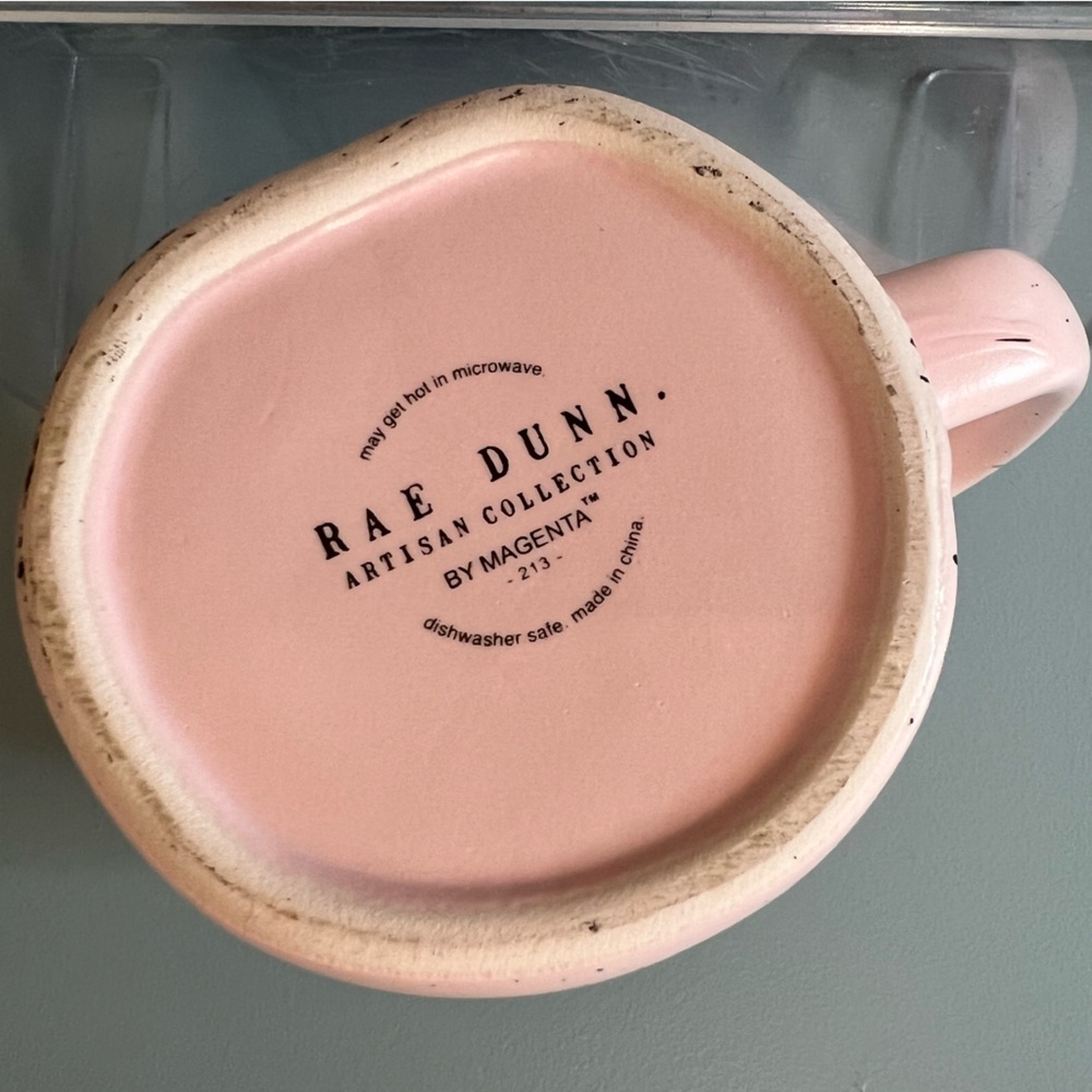 Rae Dunn Artisan Collection Speckled Pink Eggspert Hunter Mug Coffee Cup. 16 oz. - Picture 2 of 9